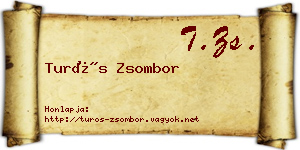 Turós Zsombor névjegykártya